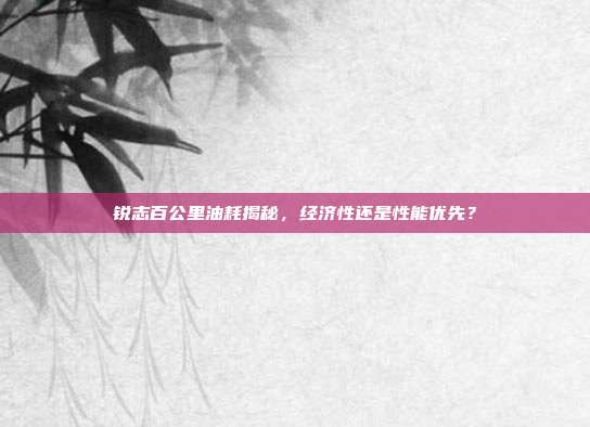 锐志百公里油耗揭秘，经济性还是性能优先？