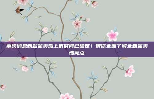 重磅消息新款凯美瑞上市时间已确定！带你全面了解全新凯美瑞亮点