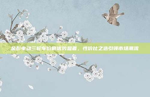 金彭电动三轮车价格优势显著，性价比之选引领市场潮流