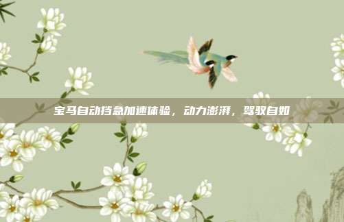 宝马自动挡急加速体验，动力澎湃，驾驭自如
