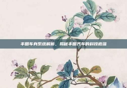 丰田车身系统解析，揭秘丰田汽车的科技底蕴