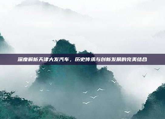 深度解析天津大发汽车，历史传承与创新发展的完美结合