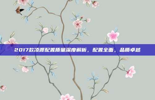 2017款凌渡配置质量深度解析，配置全面，品质卓越