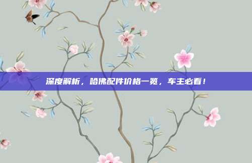 深度解析，哈佛配件价格一览，车主必看！