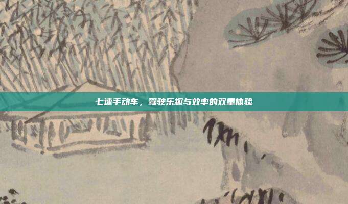 七速手动车，驾驶乐趣与效率的双重体验