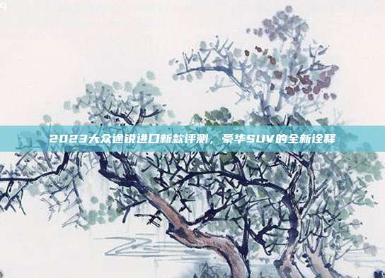 2023大众途锐进口新款评测，豪华SUV的全新诠释