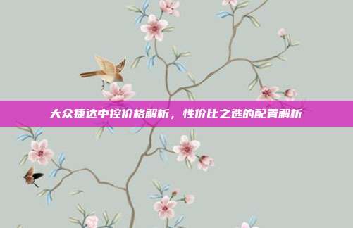 大众捷达中控价格解析，性价比之选的配置解析