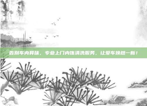 告别车内异味，专业上门内饰清洗服务，让爱车焕然一新！