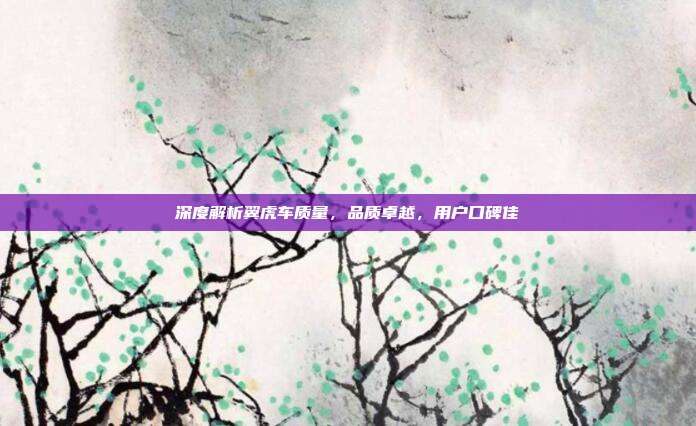 深度解析翼虎车质量，品质卓越，用户口碑佳
