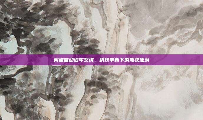 奥迪自动泊车系统，科技革新下的驾驶便利