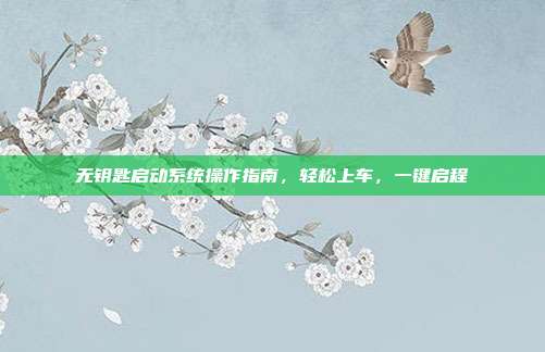 无钥匙启动系统操作指南，轻松上车，一键启程