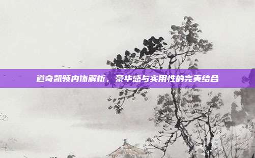道奇凯领内饰解析，豪华感与实用性的完美结合
