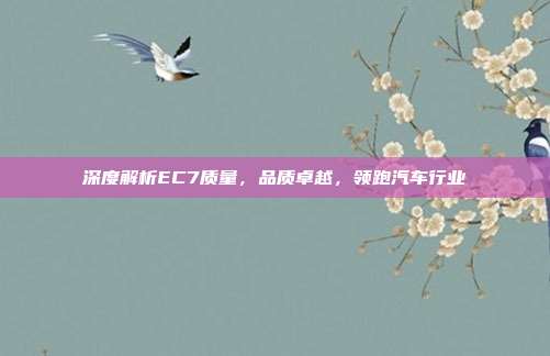 深度解析EC7质量，品质卓越，领跑汽车行业