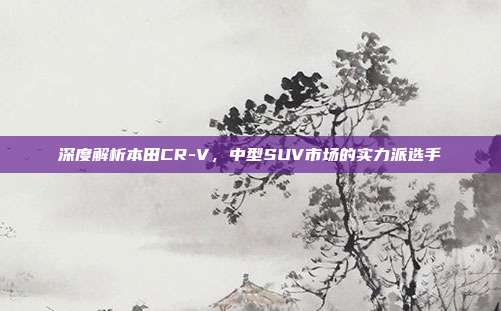 深度解析本田CR-V，中型SUV市场的实力派选手