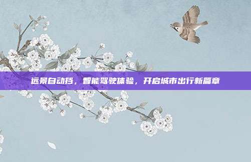 远景自动挡，智能驾驶体验，开启城市出行新篇章