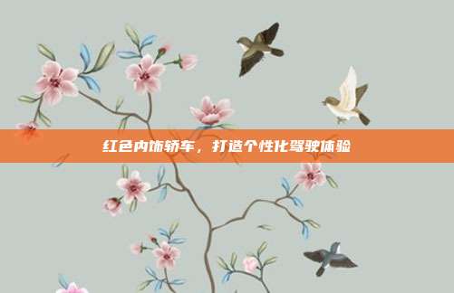 红色内饰轿车，打造个性化驾驶体验