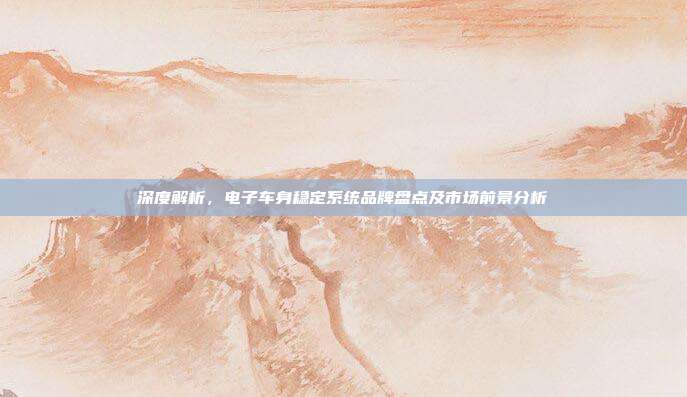 深度解析，电子车身稳定系统品牌盘点及市场前景分析