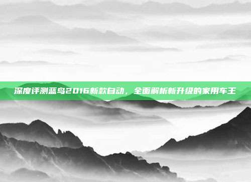 深度评测蓝鸟2016新款自动，全面解析新升级的家用车王