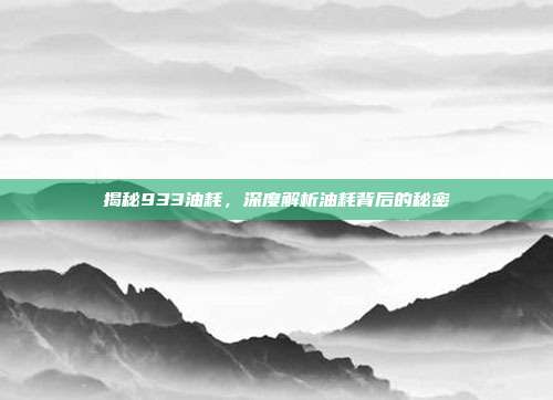 揭秘933油耗，深度解析油耗背后的秘密
