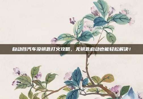 自动挡汽车没钥匙打火攻略，无钥匙启动也能轻松解决！