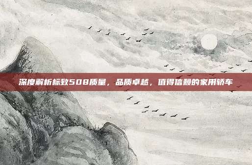 深度解析标致508质量，品质卓越，值得信赖的家用轿车