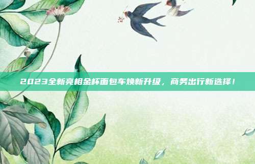 2023全新亮相金杯面包车焕新升级，商务出行新选择！
