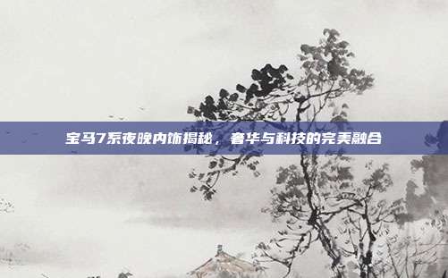 宝马7系夜晚内饰揭秘，奢华与科技的完美融合