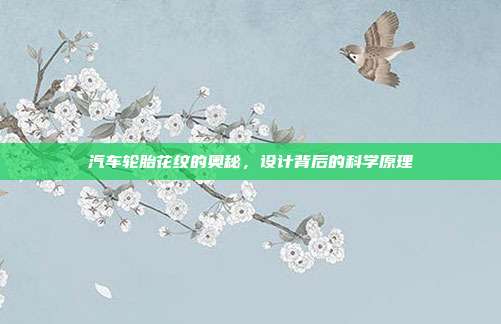 汽车轮胎花纹的奥秘，设计背后的科学原理