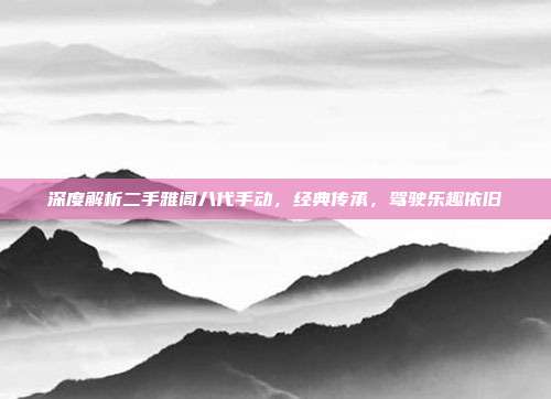 深度解析二手雅阁八代手动，经典传承，驾驶乐趣依旧