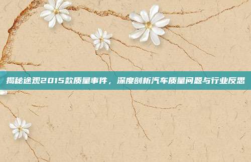 揭秘途观2015款质量事件，深度剖析汽车质量问题与行业反思