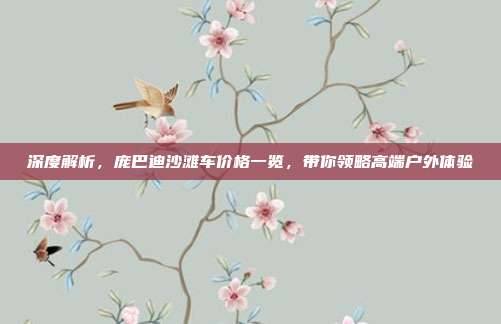 深度解析，庞巴迪沙滩车价格一览，带你领略高端户外体验
