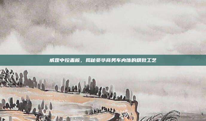 威霆中控盖板，揭秘豪华商务车内饰的精致工艺