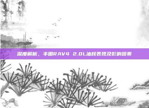 深度解析，丰田RAV4 2.0L油耗表现及影响因素