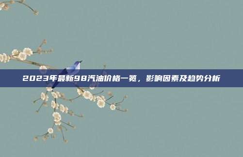 2023年最新98汽油价格一览，影响因素及趋势分析