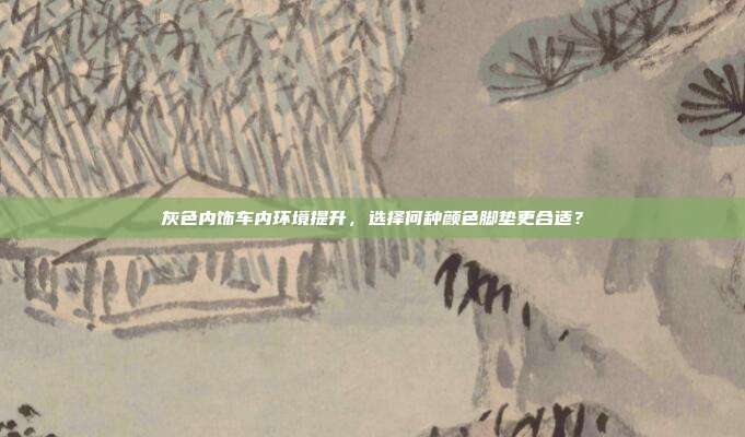 灰色内饰车内环境提升，选择何种颜色脚垫更合适？