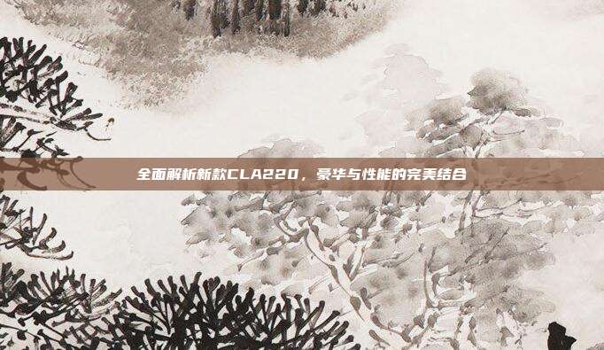 全面解析新款CLA220，豪华与性能的完美结合