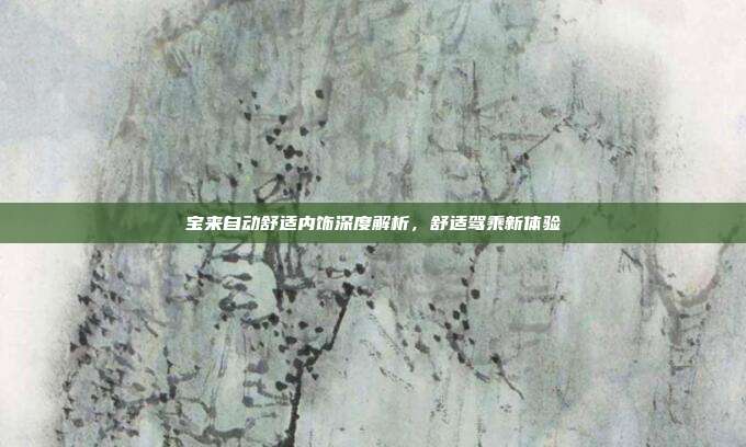 宝来自动舒适内饰深度解析，舒适驾乘新体验