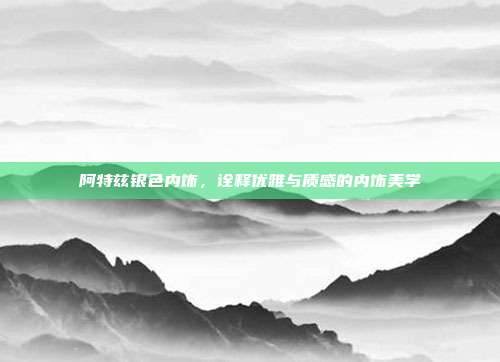 阿特兹银色内饰，诠释优雅与质感的内饰美学