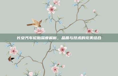 长安汽车轮胎深度解析，品质与技术的完美结合