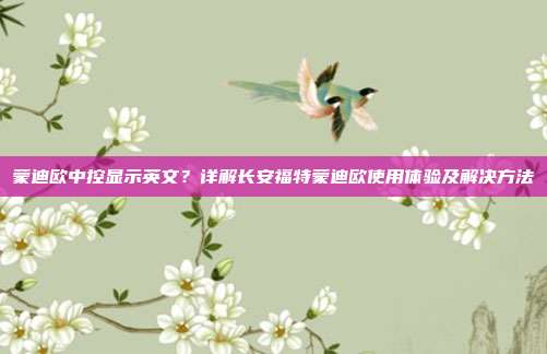 蒙迪欧中控显示英文？详解长安福特蒙迪欧使用体验及解决方法