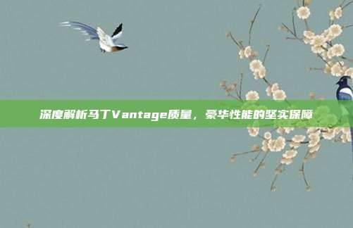 深度解析马丁Vantage质量，豪华性能的坚实保障