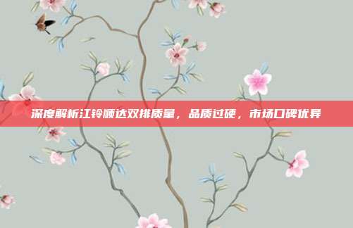 深度解析江铃顺达双排质量，品质过硬，市场口碑优异