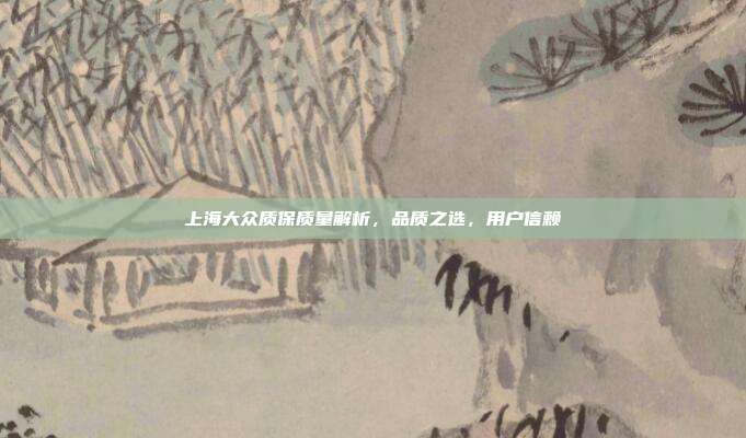 上海大众质保质量解析，品质之选，用户信赖