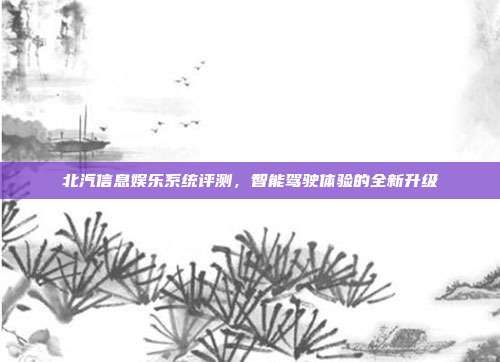 北汽信息娱乐系统评测，智能驾驶体验的全新升级