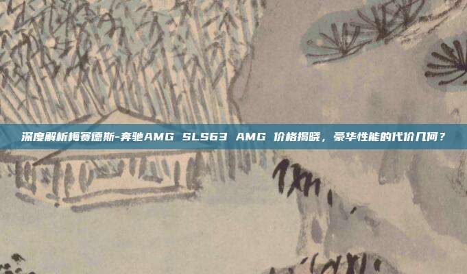 深度解析梅赛德斯-奔驰AMG SLS63 AMG 价格揭晓，豪华性能的代价几何？