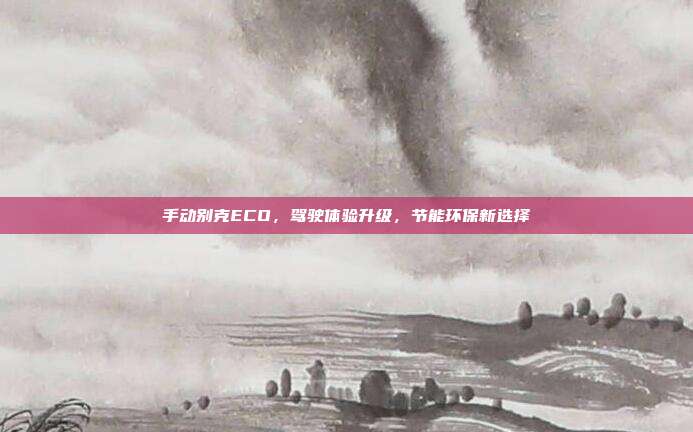 手动别克ECO，驾驶体验升级，节能环保新选择