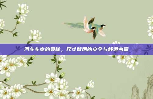 汽车车宽的奥秘，尺寸背后的安全与舒适考量