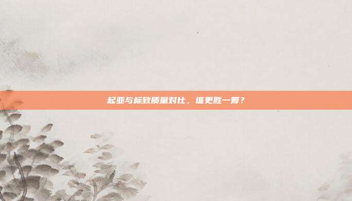 起亚与标致质量对比，谁更胜一筹？