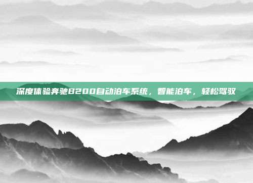 深度体验奔驰B200自动泊车系统，智能泊车，轻松驾驭