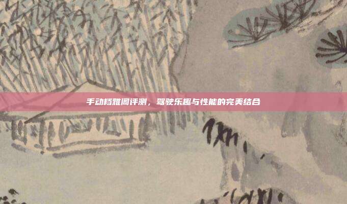 手动档雅阁评测，驾驶乐趣与性能的完美结合